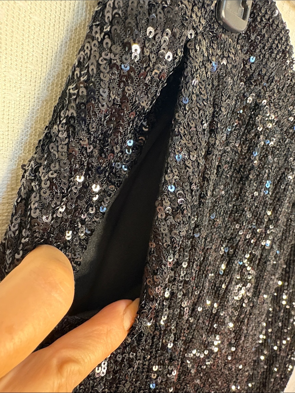 Cable & Gauge - Black Sequin Stretch Pants - Women's Evening Trousers Party Fab - Picture 9 of 14